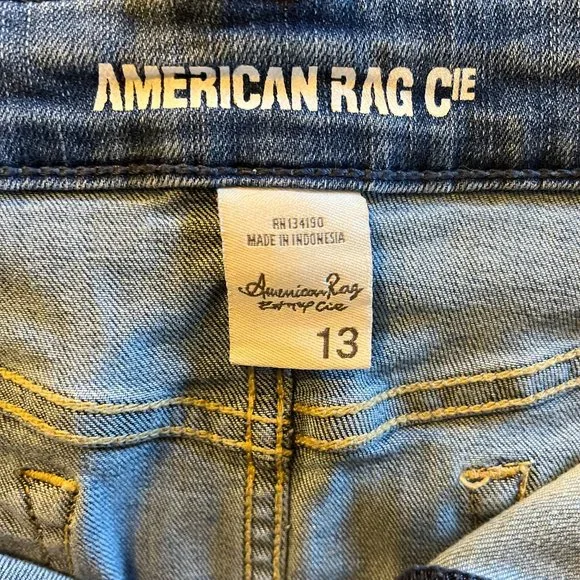 Juniors Size 13 American Rag Cie Patchwork Denim Skirt - Picture 3 of 9